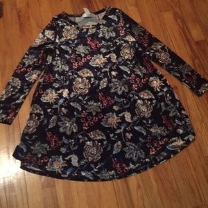 Crushed velvet tunic